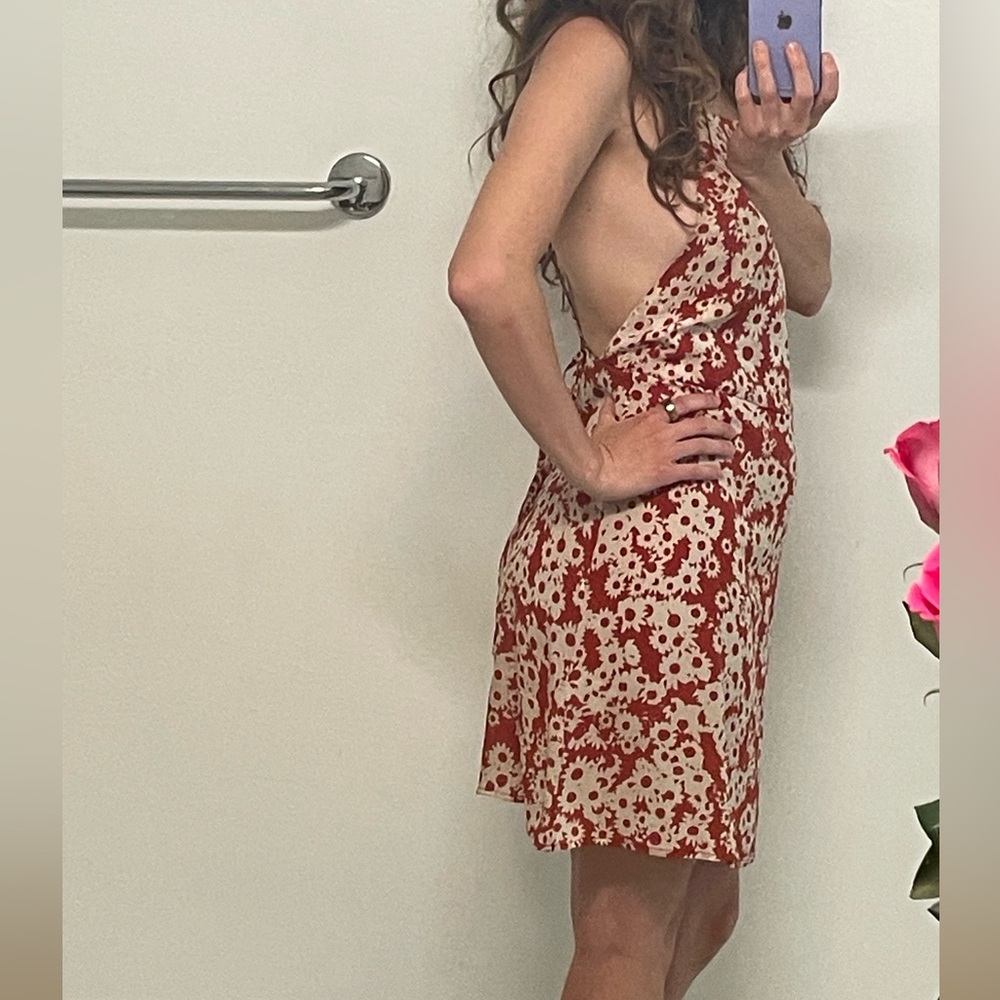 Realisation Par Silk Orange Floral dress. - Picture 4 of 16